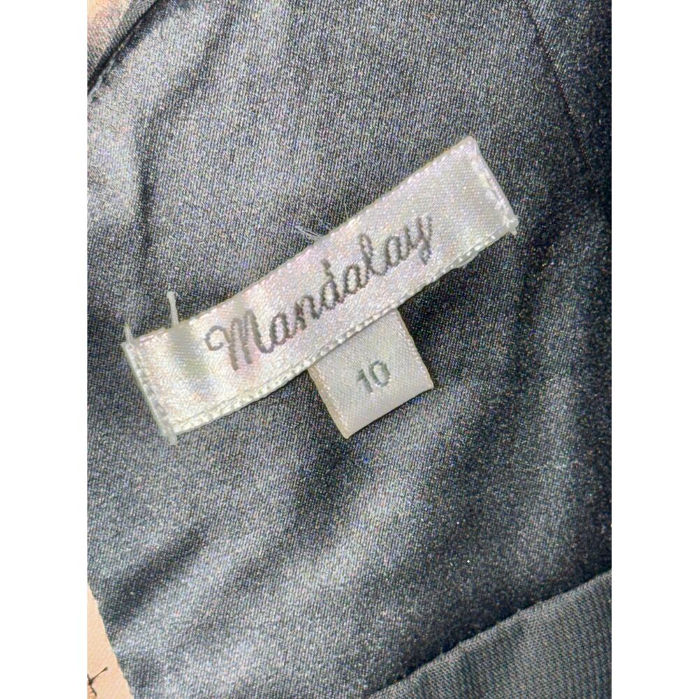 NWT Mandalay Grey Leopard Black Brown Silk Sleeveless Maxi Evening Dress Size 10 - Picture 12 of 16